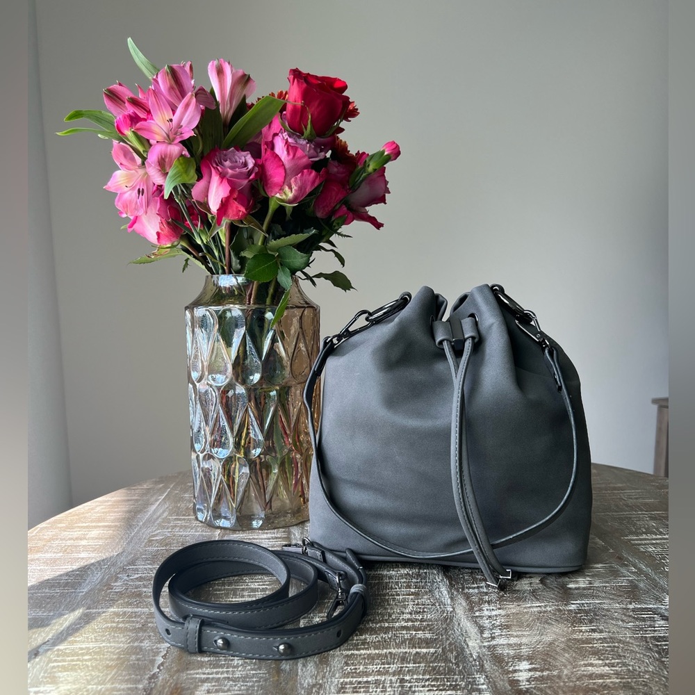 INC drawstring bucket bag